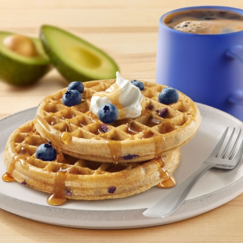 Kashi Blueberry Frozen Waffles Perspective: left