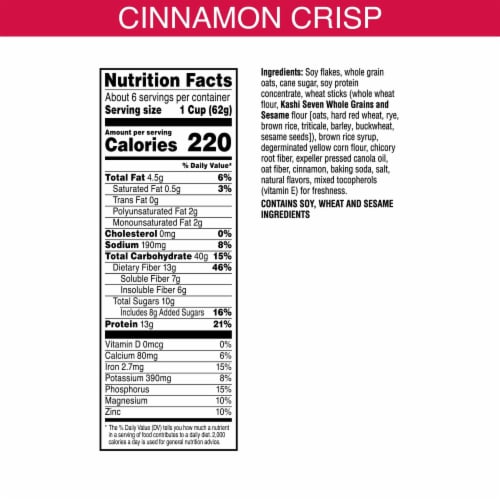 Kashi GO Breakfast Cereal Cinnamon Crisp Perspective: left