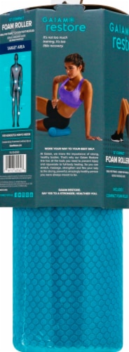 Gaiam Restore™ Compact Foam Roller - Teal Perspective: left