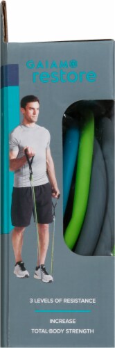 Gaiam Restore Resistance Cord Kit - Blue/Green Perspective: left