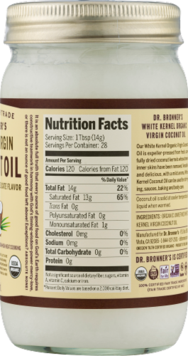 Dr. Bonner's Organic Virgin Coconut Oil Perspective: left