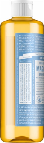 Dr. Bronner's 18-in-1 Hemp Baby Unscented Pure-Castile Liquid Soap Perspective: left