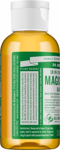 Dr. Bronner's 18-in-1 Hemp Almond Pure-Castile Liquid Soap Perspective: left