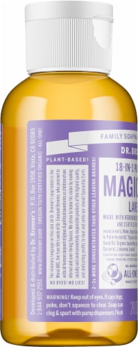 Dr. Bronner's 18-in-1 Hemp Lavender Pure-Castile Liquid Soap Perspective: left