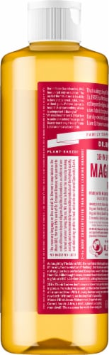 Dr. Bronner's 18-in-1 Hemp Rose Pure Castile Soap Perspective: left