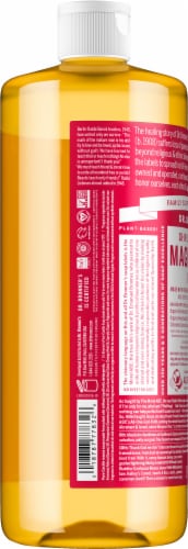 Dr. Bronner's 18-in-1 Hemp Rose Pure-Castile Liquid Soap Perspective: left