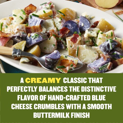 Panera Bread At Home Hand-Crafted Crumbles Chunky Blue Cheese Dressing & Dip Perspective: left