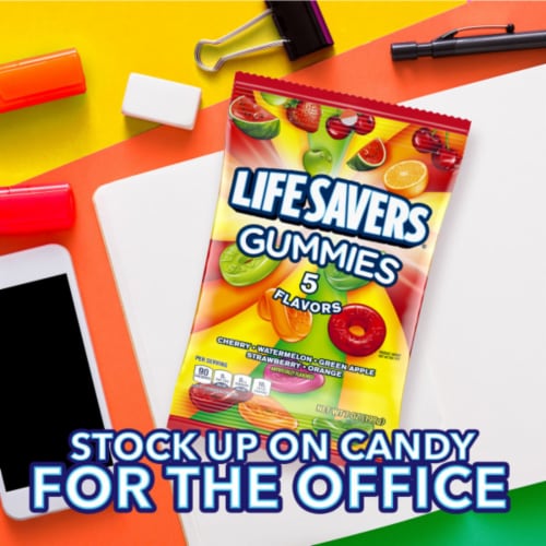 Life Savers® 5 Flavors Gummy Candy Bag Perspective: left