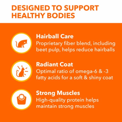 Iams Proactive Health Hairball Care Chicken & Salmon Adult Dry Cat Food Perspective: left