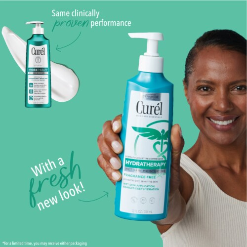 Curel Hydra Therapy Wet Skin Moisturizer Body Lotion, with Ceramide Complex, for Dry Skin Perspective: left