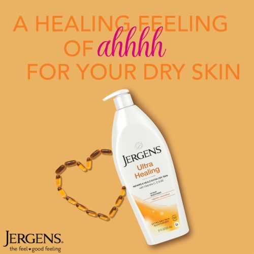 Jergens Ultra Healing Ultra Healing Extra Dry Skin Moisturizer, Hand And Body Lotion Perspective: left