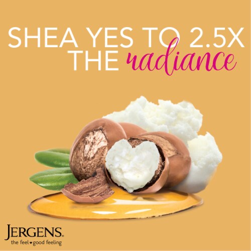 Jergens Shea Butter Moisturizer Hand And Body Lotion for Dry Skin, Dermatologist Tested Perspective: left