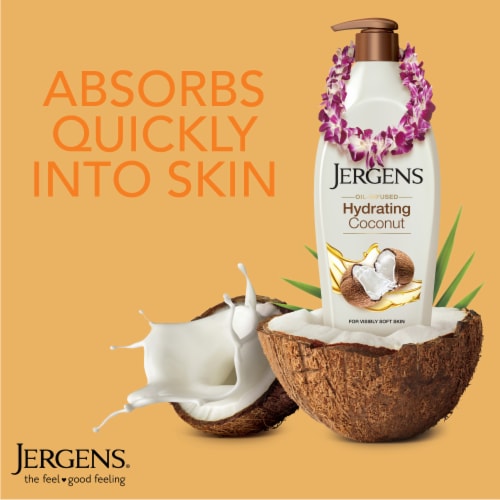 Jergens Hydrating Coconut Dry Skin Moisturizer Perspective: left