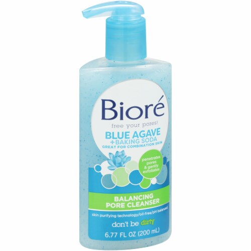 Bioré Blue Agave + Baking Soda Balancing Pore Cleanser for Combination Skin Perspective: left