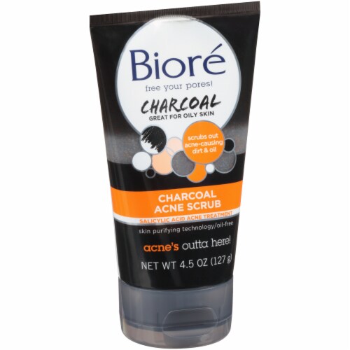 Biore Charcoal Acne Scrub Perspective: left