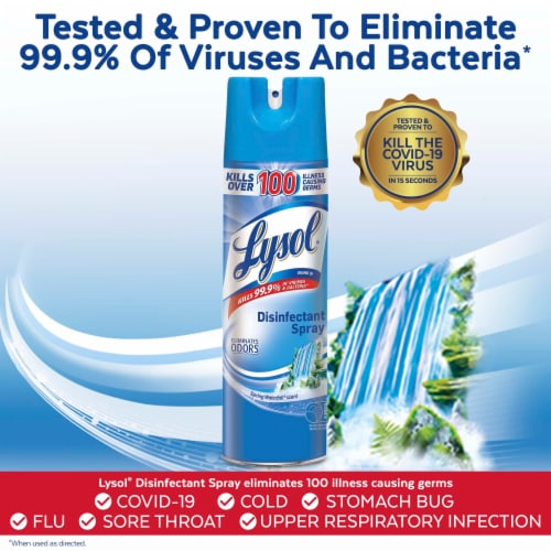 Lysol® Odor Eliminator Spring Waterfall Disinfectant Spray Perspective: left