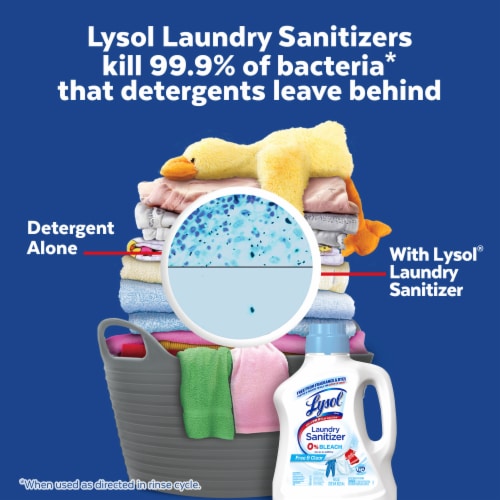 Lysol Laundry Sanitizer 0% Bleach Free and Clear Perspective: left