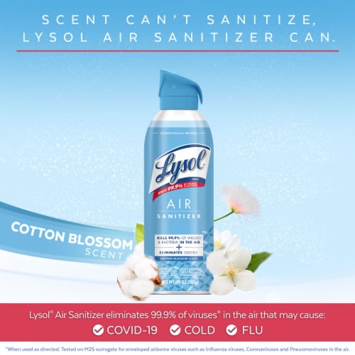 Lysol® Air Sanitizer Cotton Blossom Perspective: left