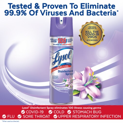 Lysol® Early Morning Breeze Scent Disinfectant Spray Perspective: left