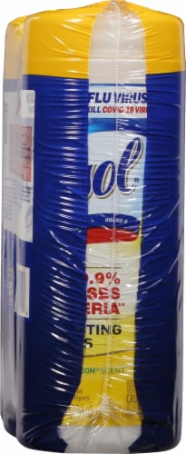 Lysol® Lemon & Lime Blossom® Disinfecting Wipes Perspective: left