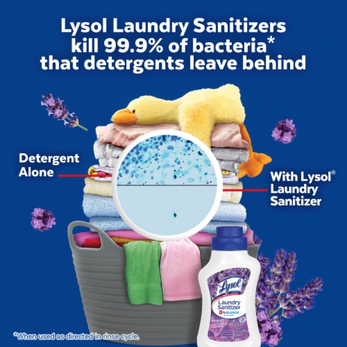 Lysol Laundry Sanitizer 0% Bleach Fresh Blossoms Perspective: left