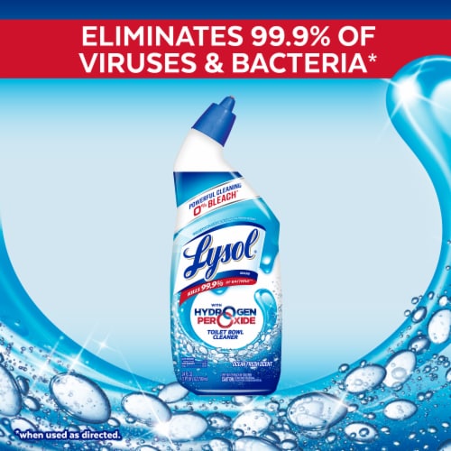 Lysol Cool Spring Breeze Toilet Bowl Cleaner with Hydrogen Peroxide Twin Pack 2 Count Perspective: left