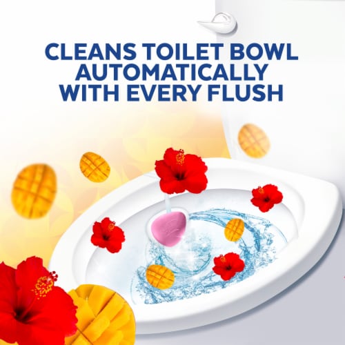 Lysol Brand New Day Automatic Toilet Bowl Cleaner Mango and Hibiscus Perspective: left