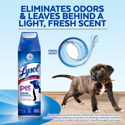Lysol Pet Solutions Disinfectant Spray, Sanitizing  Antibacterial Spray, Fresh, 15 oz Perspective: left