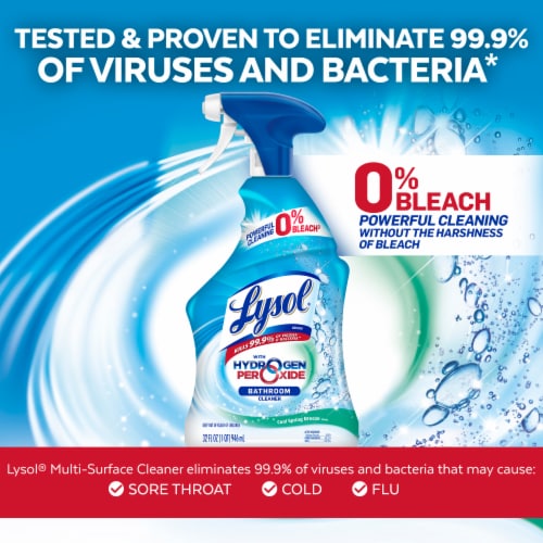 Lysol Hydrogen Peroxide Bathroom Cleaner Perspective: left