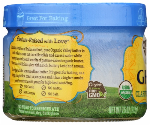 Organic Valley Ghee Clarified Butter Perspective: left