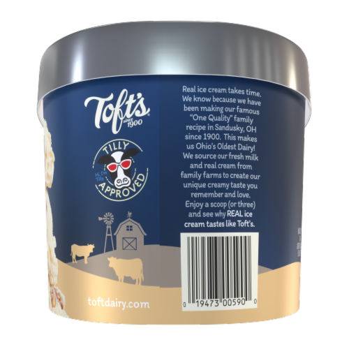 Toft's® Butter Pecan Ice Cream Tub Perspective: left