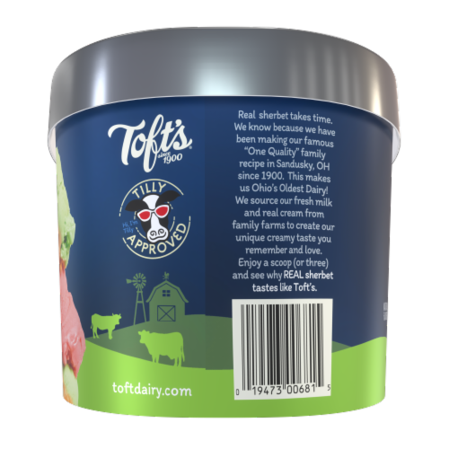 Toft's® Rainbow Sherbet Tub Perspective: left