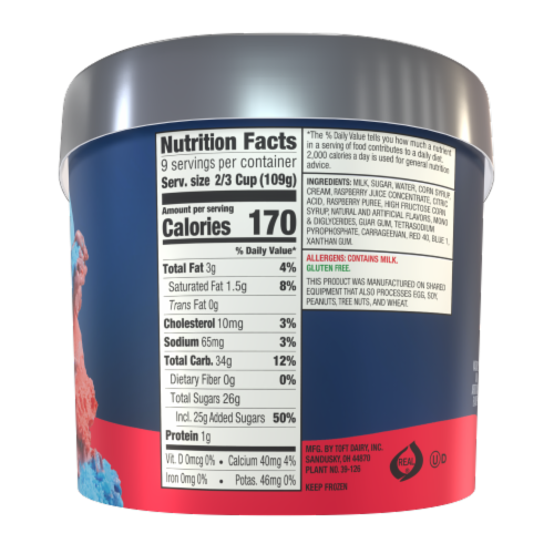 Toft's® Raspberry Sherbet Tub Perspective: left