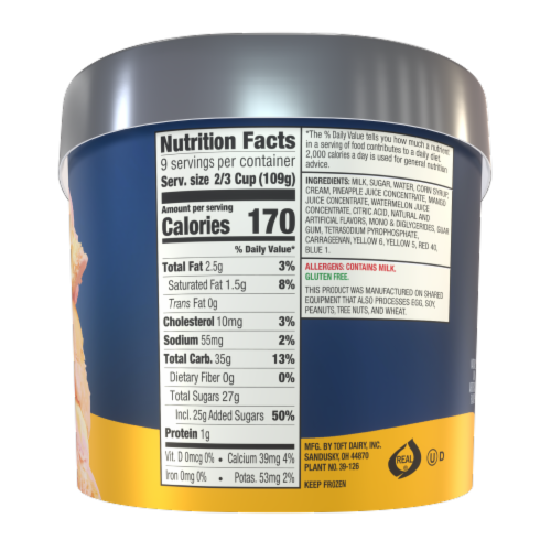 Toft's® Tropical Sherbet Tub Perspective: left