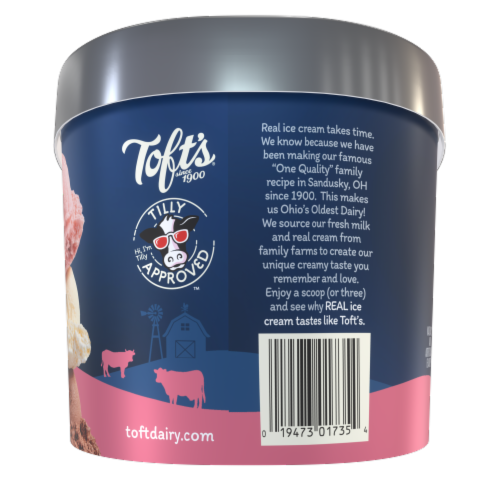 Toft's® Neapolitan Ice Cream Tub Perspective: left