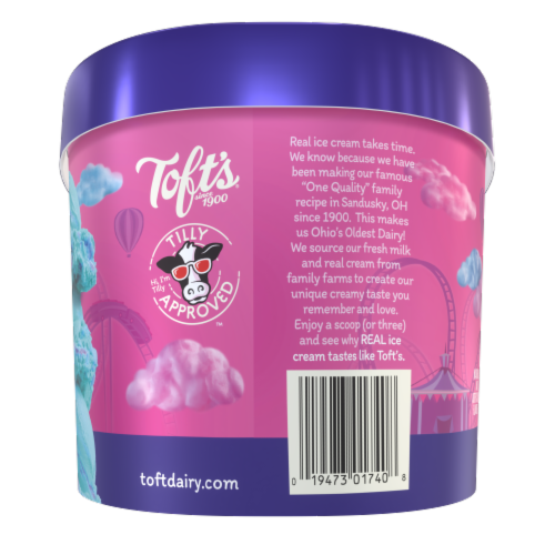 Toft's® Limited Edition Holiday Peppermint Ice Cream Tub Perspective: left