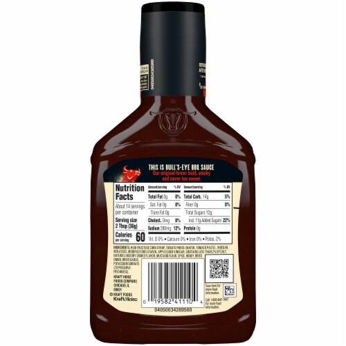 Bull's-Eye Original BBQ Sauce Perspective: left