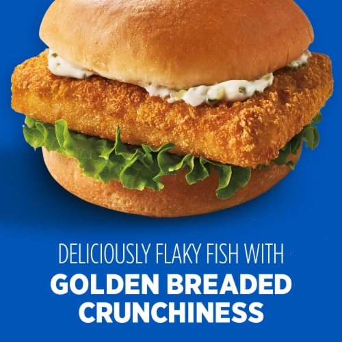 Van De Kamp's Crunchy Breaded Fish Sandwich Fillets Frozen Perspective: left
