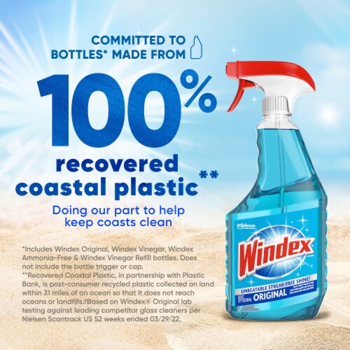 Windex Glass Cleaner Refill Original Blue Perspective: left