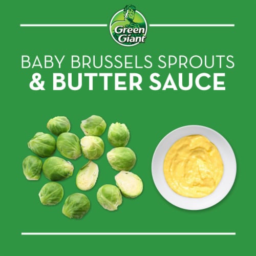 Green Giant Simply Steam Baby Brussels Sprouts & Butter Sauce Perspective: left
