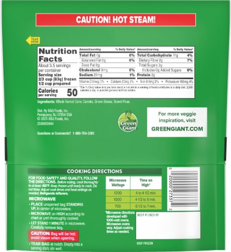Green Giant® Simply Steam® Frozen Mixed Vegetables Perspective: left