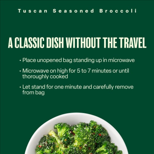 Green Giant Simply Steam Tuscan Seasoned Broccoli Perspective: left
