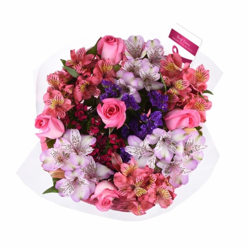 Breast Cancer Awareness Bouquet Perspective: left