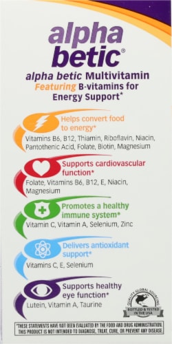 Nature's Way Alpha Betic® Multi Vitamin Tablets Perspective: left