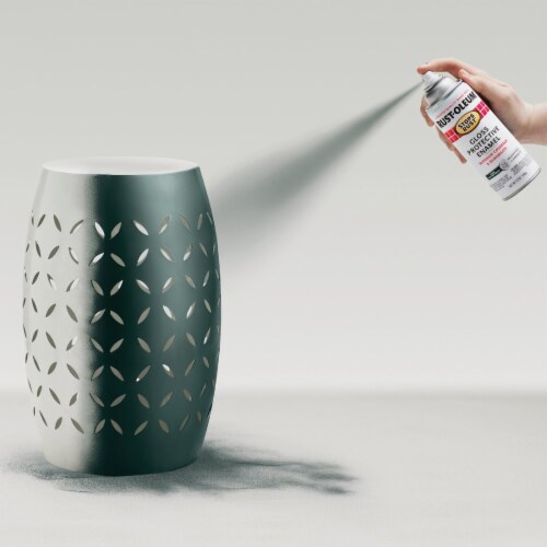 Rust-Oleum® Stops Rust® Dark Hunter Green Protective Enamel Gloss Spray Paint Perspective: left