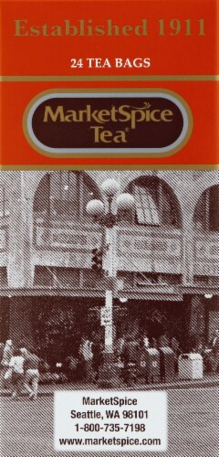 Market Spice Tea® Decaf Tea Bags Perspective: left