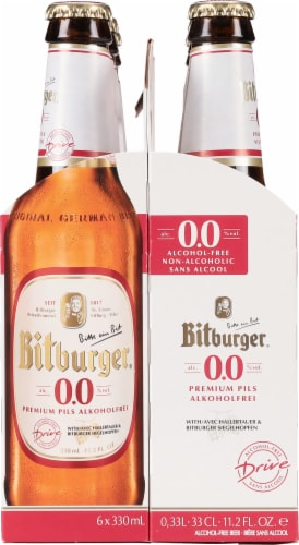 Bitburger® Non-Alcoholic Beer Bottles Perspective: left