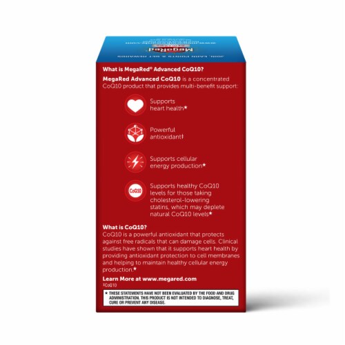 Schiff® MegaRed® CoQ10 Capsules 200mg Perspective: left