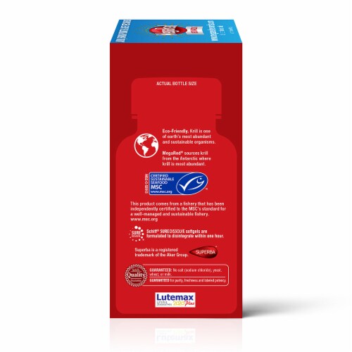 Shiff MegaRed Advanced Total Body Refresh Omega-3s Softgels Perspective: left