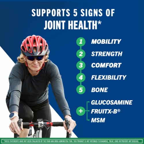 Move Free Joint Health Advanced Plus MSM Tablets Perspective: left